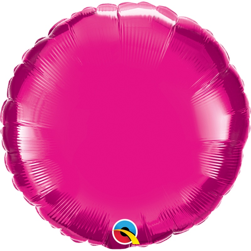 18'' Round Magenta Plain Foil