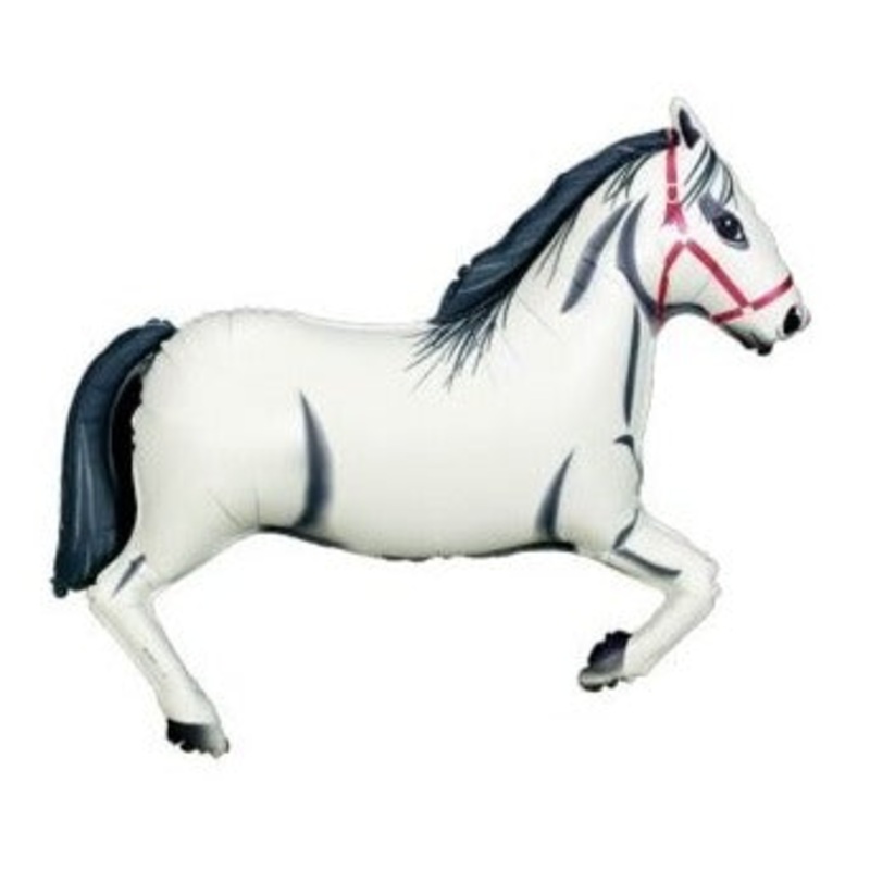 43'' Jumbo White Horse Mylar Foil Balloon
