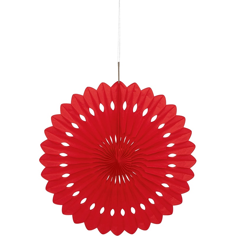 Red Paper Fan Decoration
