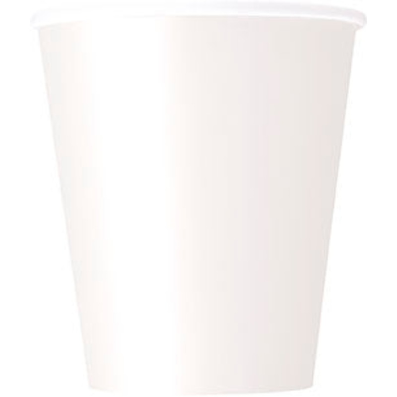 White Paper Party Cups 8pk