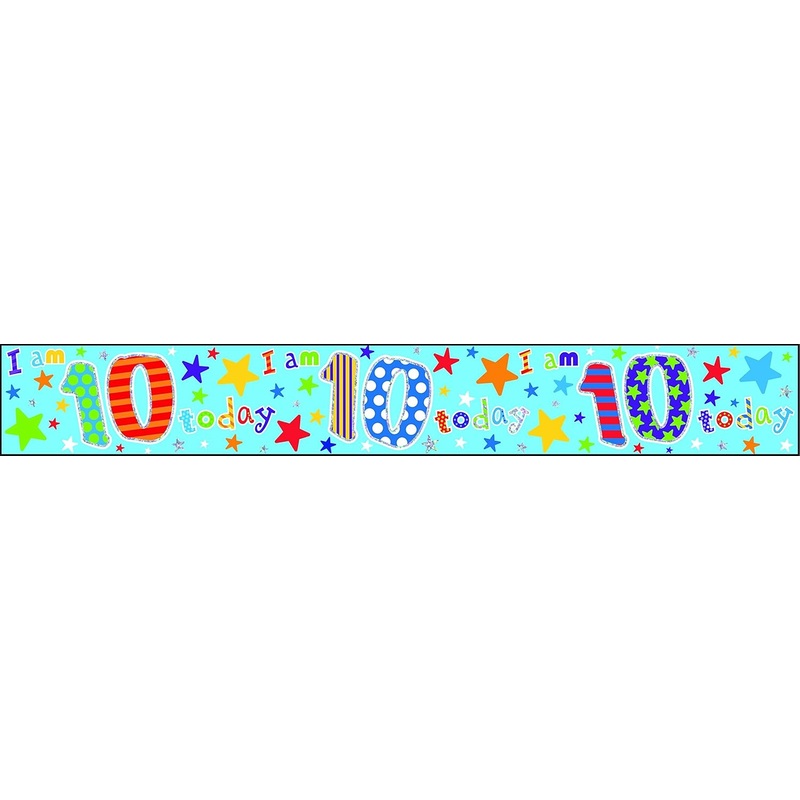 10 Today Birthday Foil Banner 2.6m (Assorted Design)