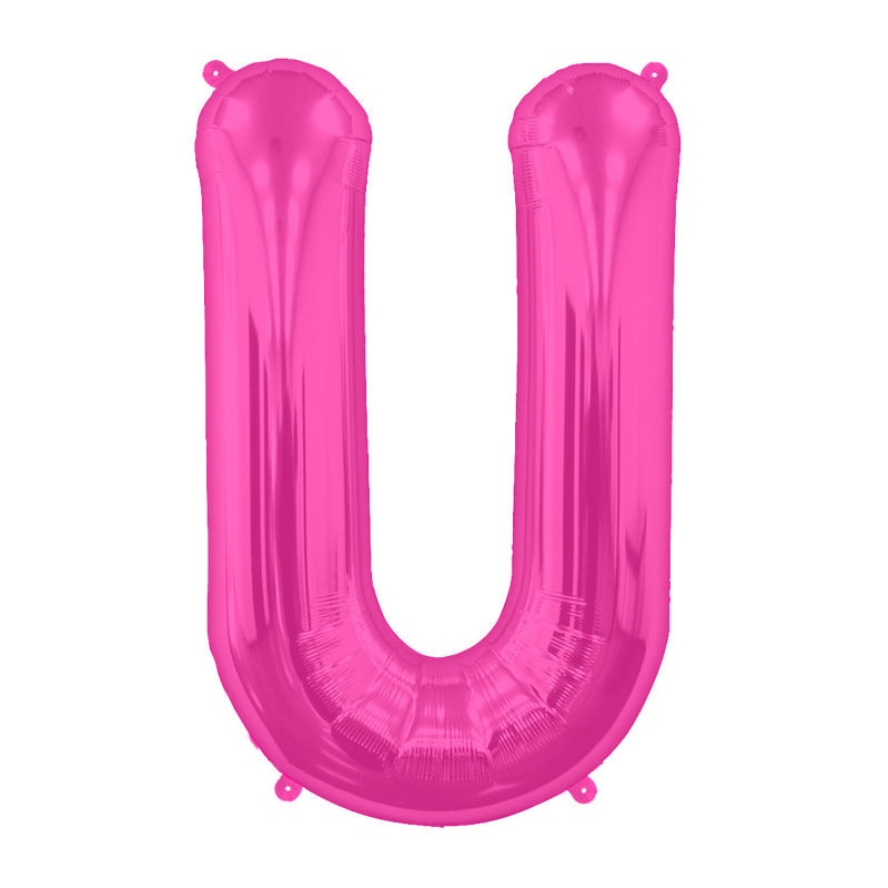 16'' Foil Letter U - Magenta Packaged Air Fill