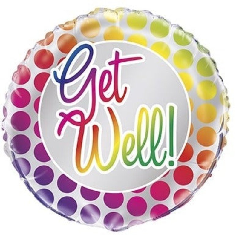 18'' Foil Balloon Rainbow Get Well