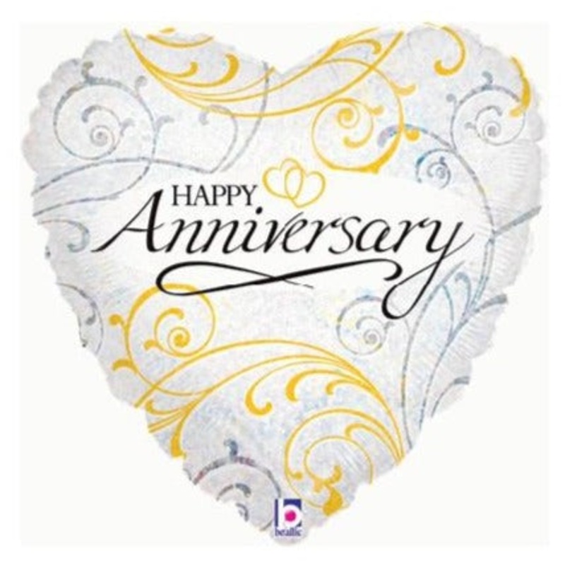 18'' Foil Filigree Anniversary