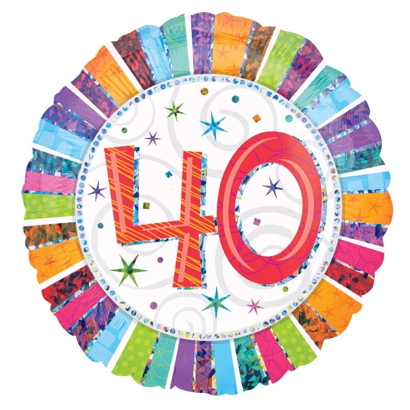 18'' Foil Radiant Birthday 40