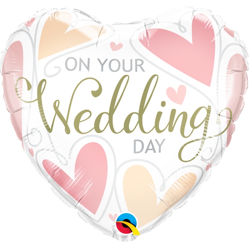 18'' Heart On Your Wedding Day Foil Balloon