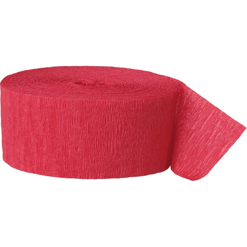 Red Crepe Paper Stemer 45mm x 10mtr (5pk)
