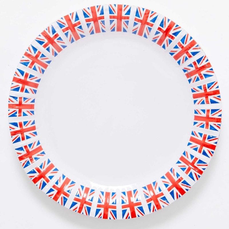 Union Jack Paper Plates 8pk