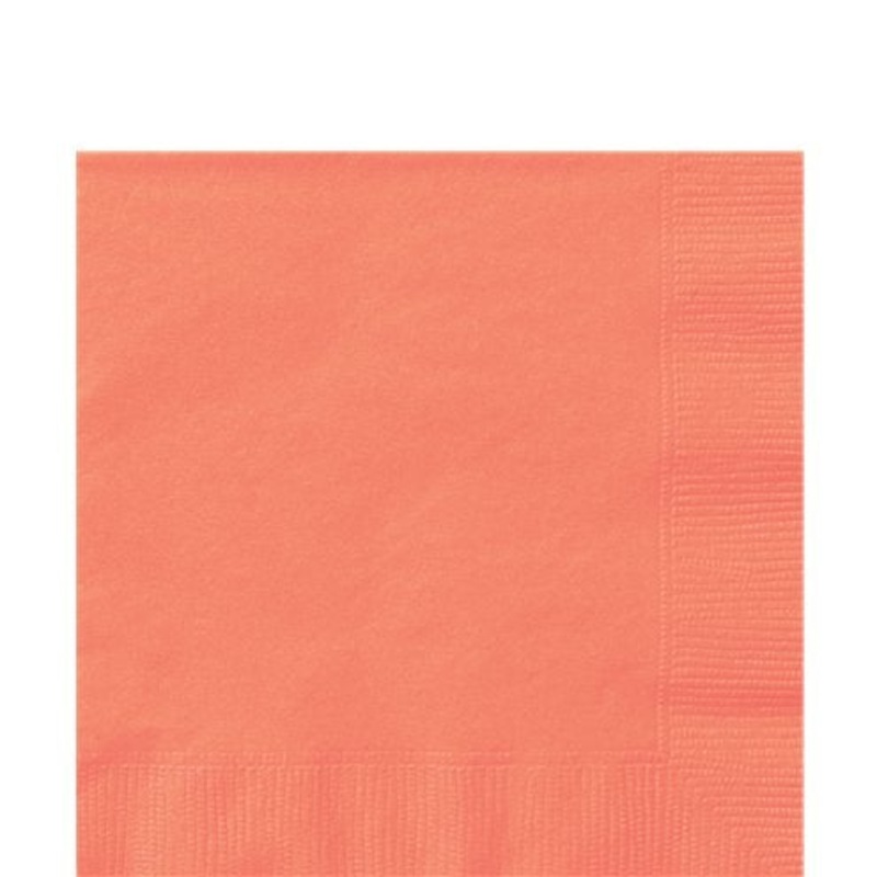 Coral Luncheon Napkins - 33cm