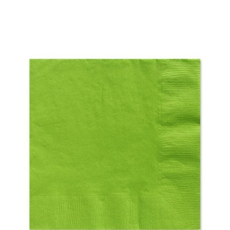 Lime Green Beverage Napkins - 25cm