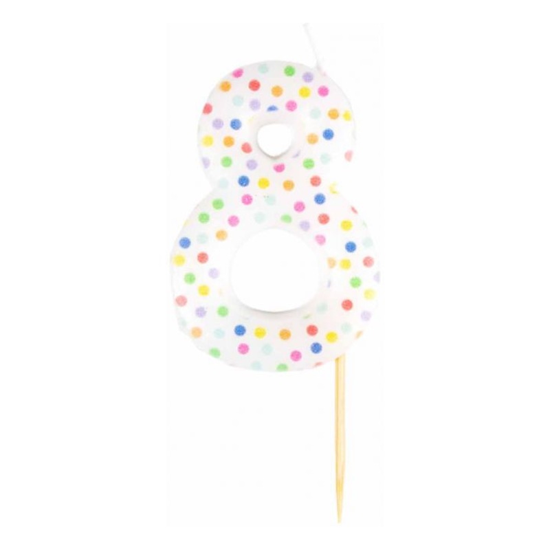 PATTERNED NUMERICAL 8 CANDLE