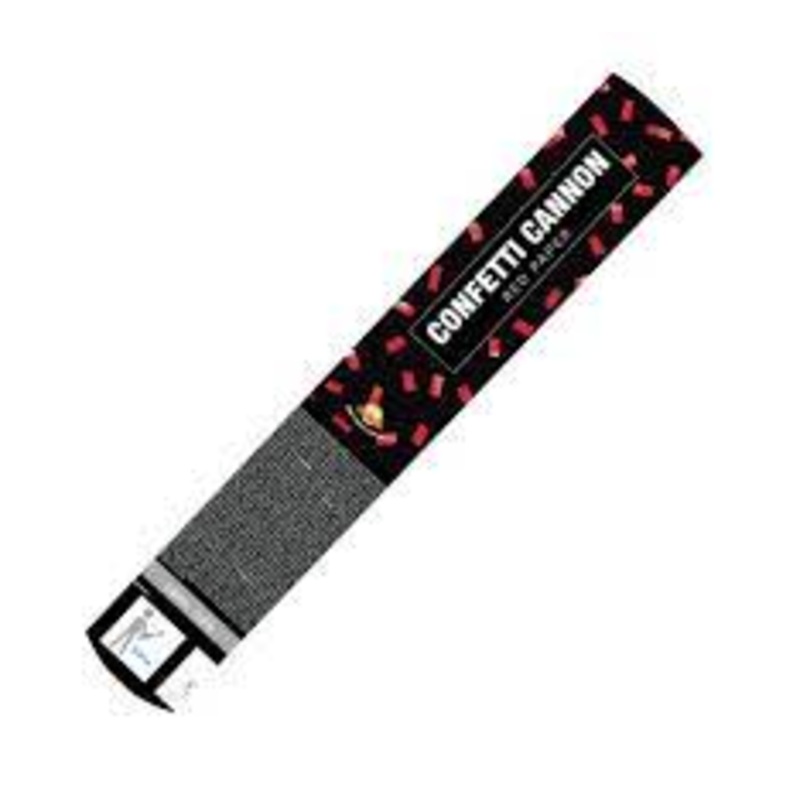 RED PAPER HEART CONFFETI CANNON