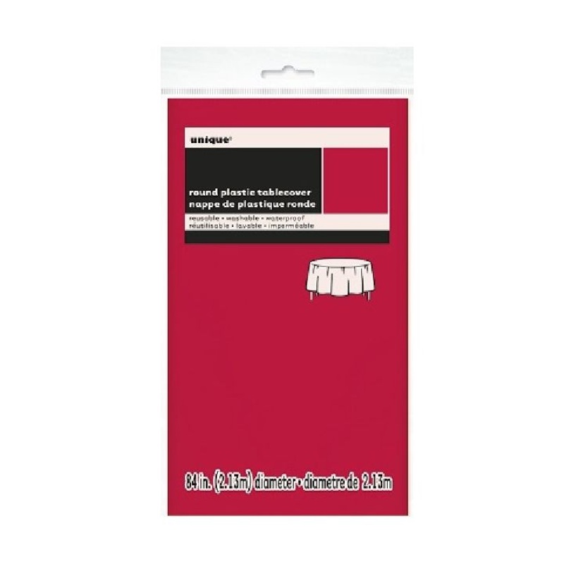 RED ROUND TABLECOVER (COMPACT PACKAGING)