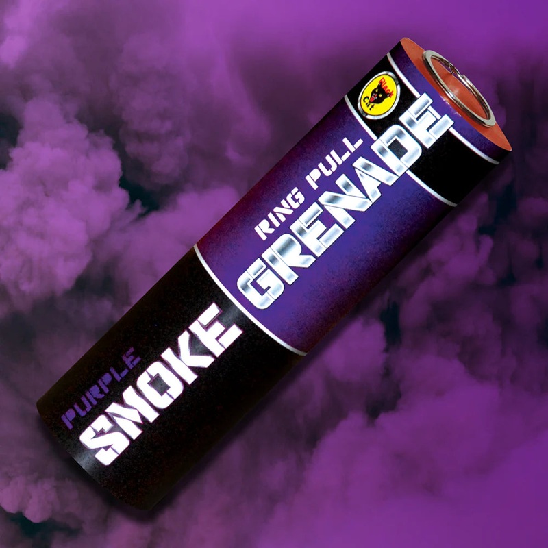SMOKE GRENADE BLACK CAT 75 SEC PURPLE