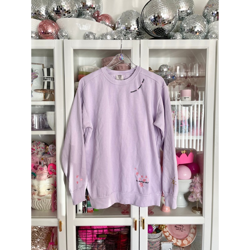 The Glitter Vault Sweatshirt - ADULT - ORCHID