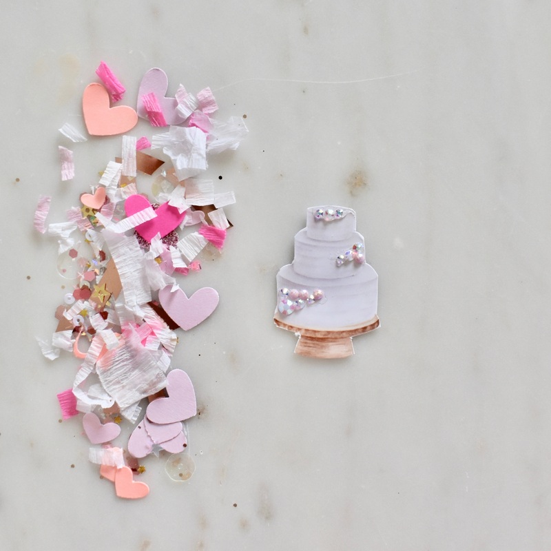 White Cake -  Confetti Charm