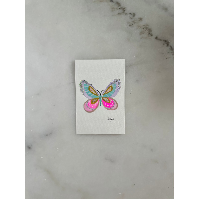 005 Butterfly Painting  - Original Panting - 4x6