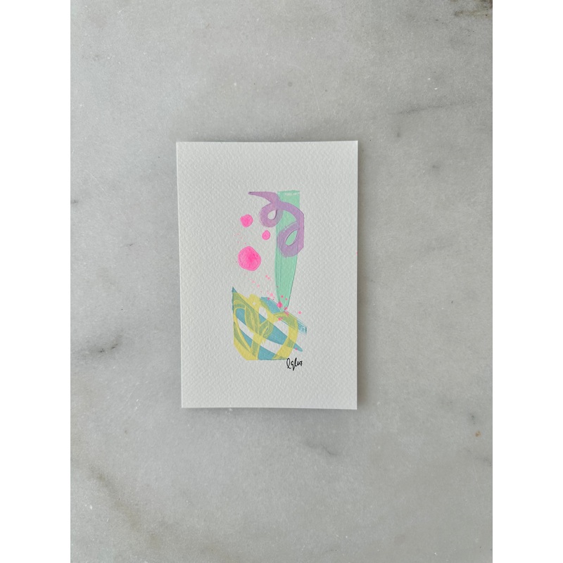 Abstract 009  - Original Painting - 4x6