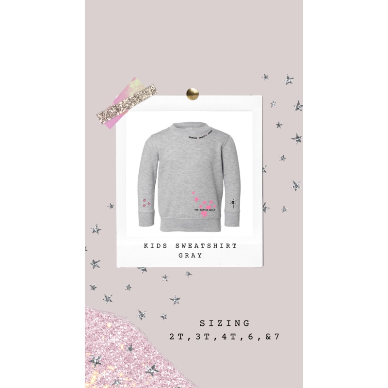 The Glitter Vault Sweatshirt - KIDS - GRAY