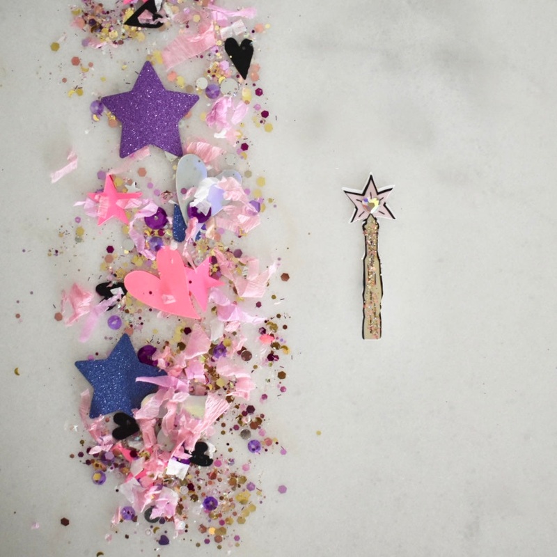 Witch Wand Star - Confetti Charm