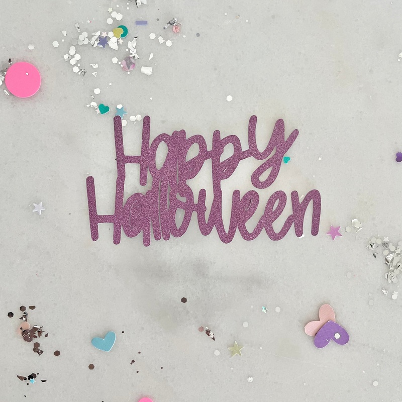Purple Happy Halloween - Confetti Charm