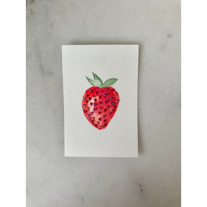 Strawbery - 001 - Original Painting - 4x6