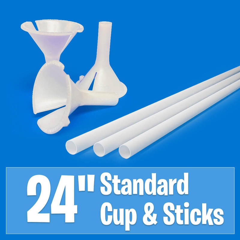 24 inch STANDARD BALLOON CUPS & STICKS