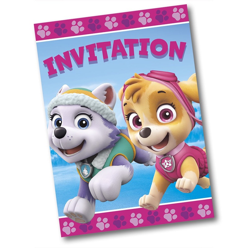PAW PATROL GIRL INVITATIONS (8 PK)