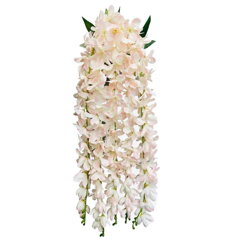 32 inch HANGING ORCHID BUSH - CREAM & PINK