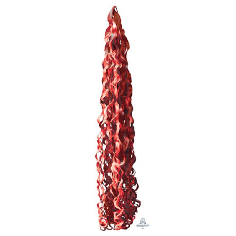 34 inch TWIRLZ TISSUE BALLOON TAIL - RED
