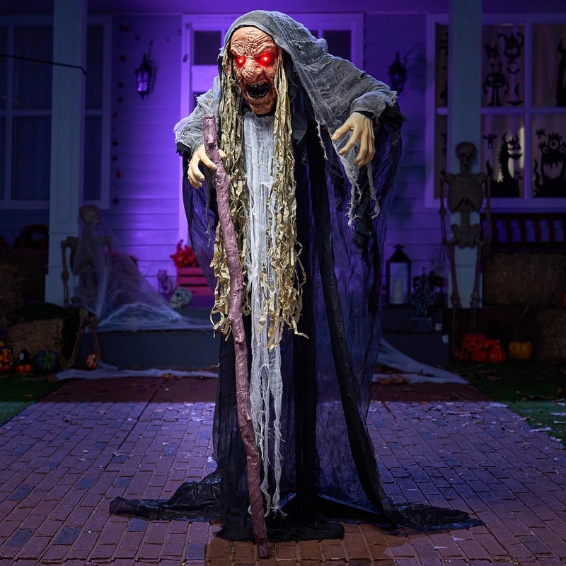 67 Halloween Animatronics Standing Hunchback Witch