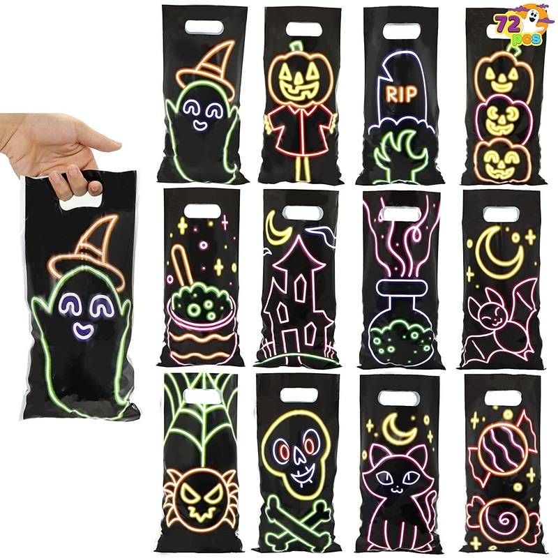 Neon Treat Bags, 72 Pcs