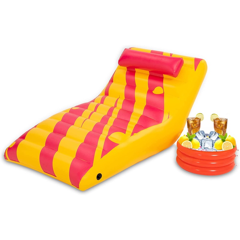 SLOOSH - Inflatable Pool Recliner Lounge with Cooler and Headrest