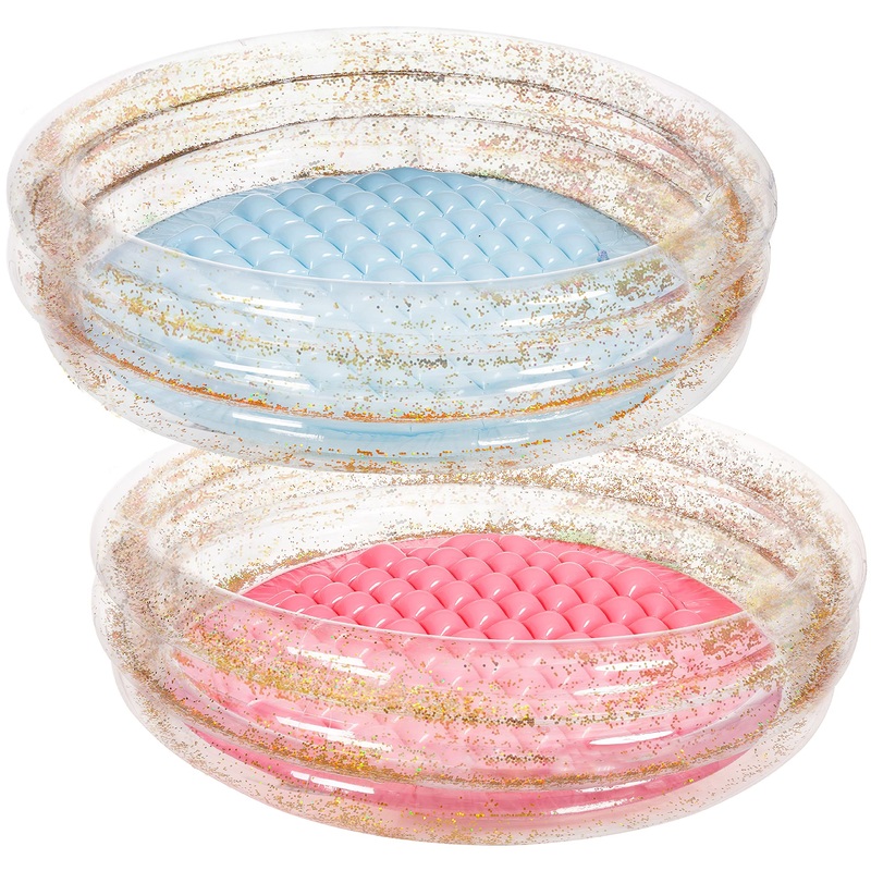 SLOOSH - Inflatable Transparent Glitter Swimming Pool, 2 Pack