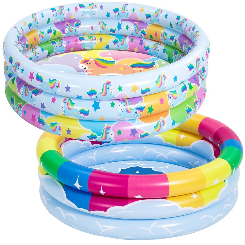 SLOOSH - Unicorn w/ Cloud & Rainbow Inflatable Kiddie Pool Set