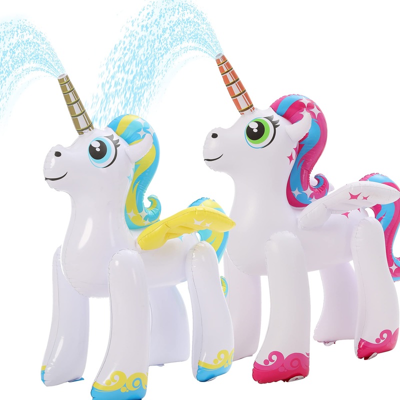 SLOOSH - Unicorn Yard Sprinkler, Pink and Blue
