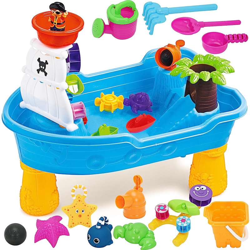 25Pcs Beach Sand Toys Pirate Ship Water Table
