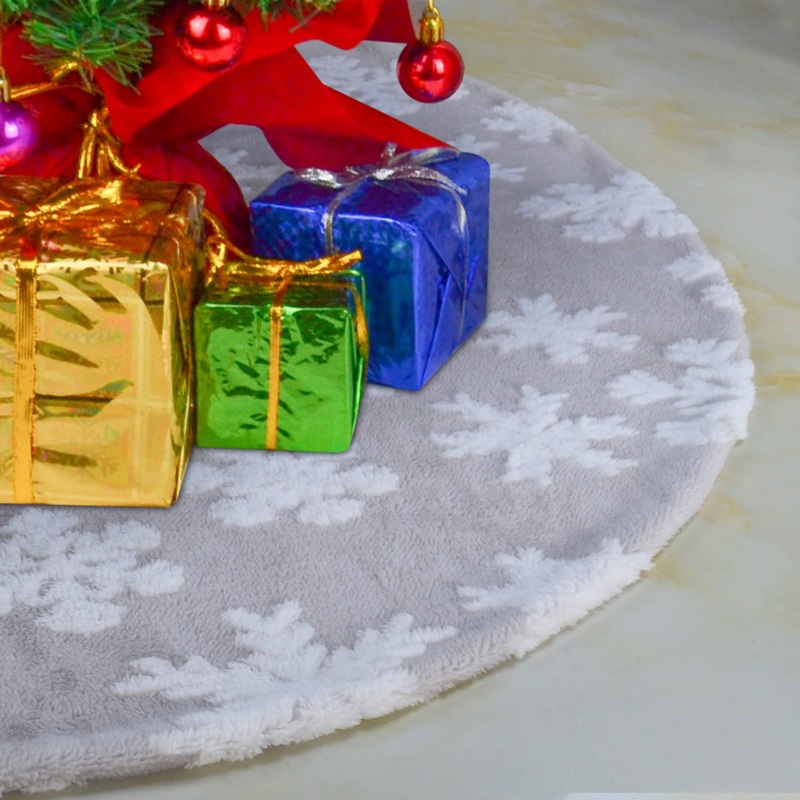 36in Jacquard Cashmere Snow Flake Tree Skirt