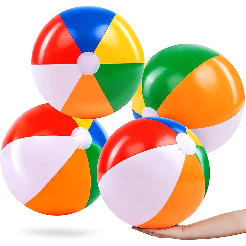 4Pcs Inflatable Beach Balls 20in