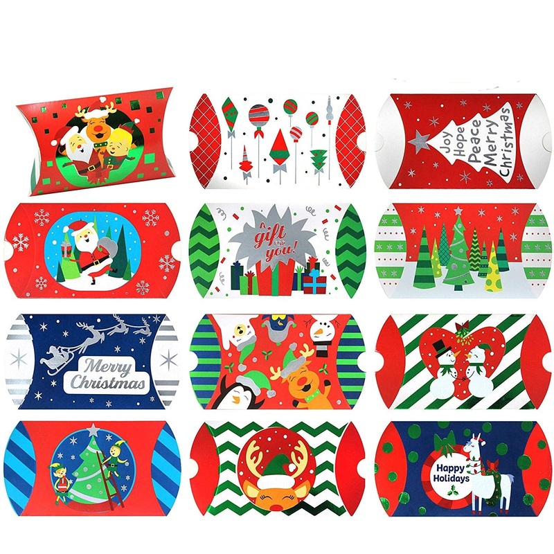 60 Piece Foil Christmas Pillow Box