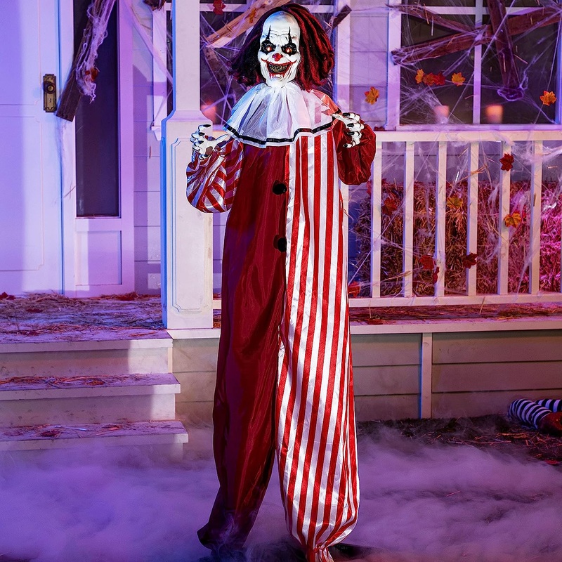 68in Halloween Standing Scary Clown Decoration
