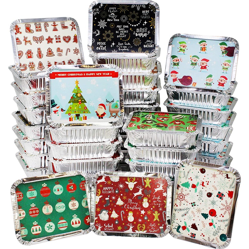 Christmas Foil Containers, 40pcs