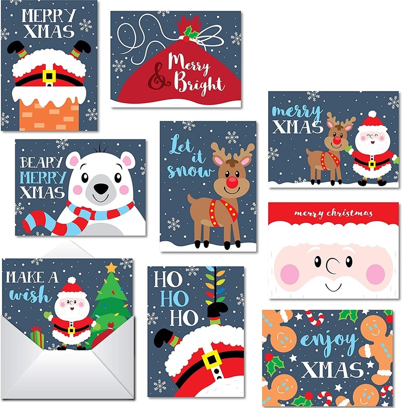 Christmas Holiday Greeting Cards Collection with Envelopes