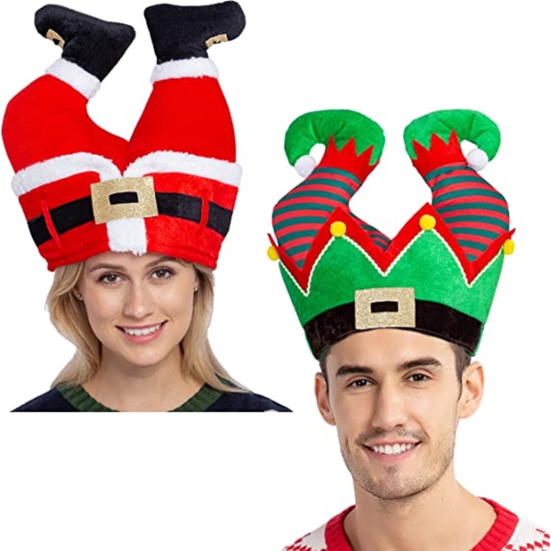 Christmas Santa and Elf Pants Hats
