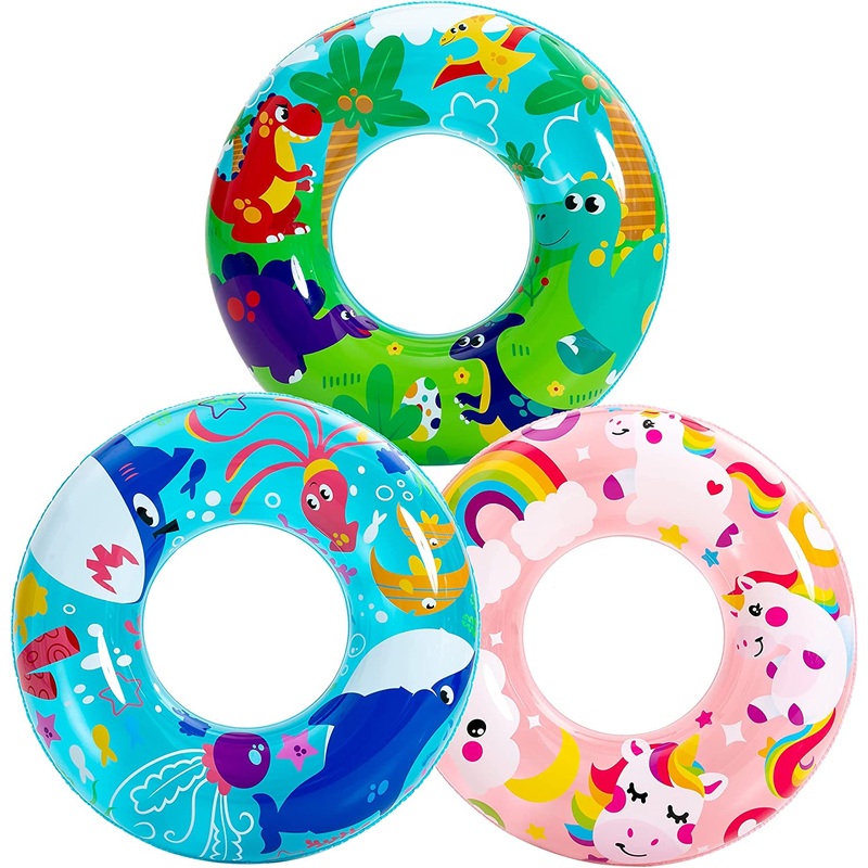 SLOOSH - Dinosaur & Ocean & Unicorn Pool Rings, 3 Packs