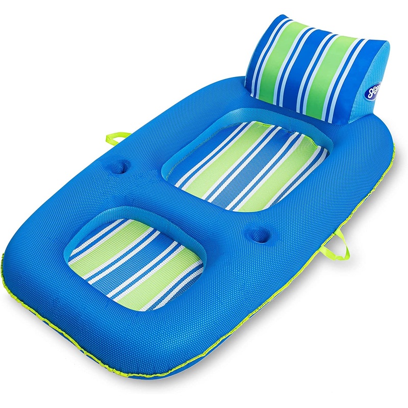 SLOOSH - Luxury Blue Pool Recliner, Stripe