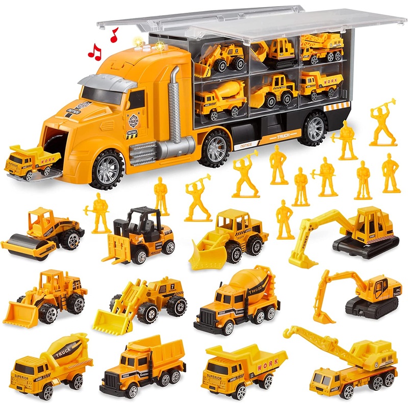 25 in 1 Die-cast Construction Truck Toy Set
