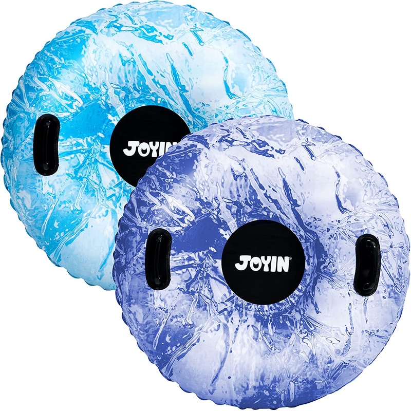 34in Marble Color Snow Tubes, 2 Pack