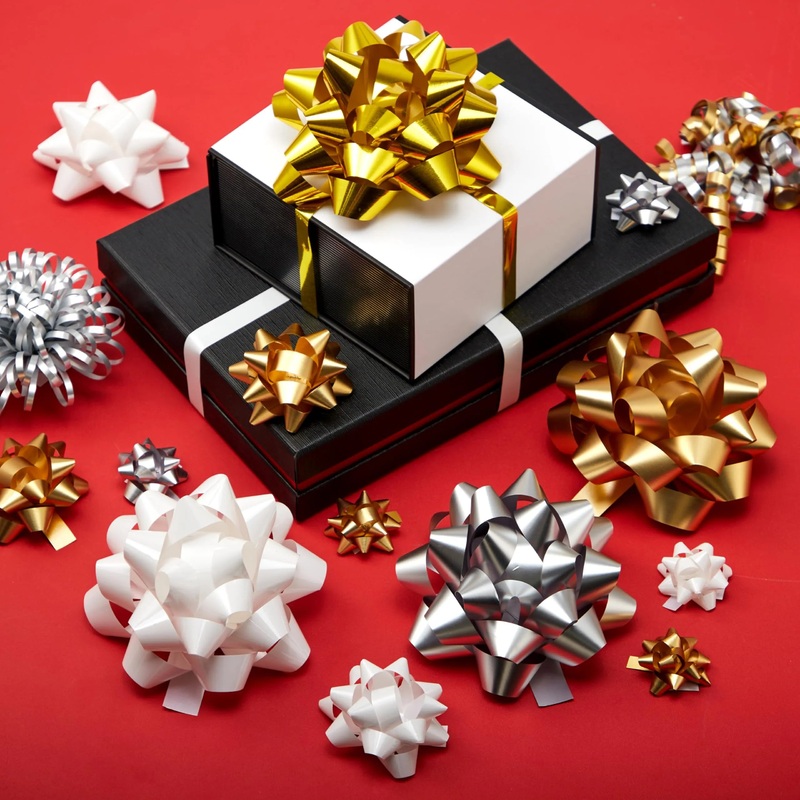 42Pcs Gift Bows Assortment for Christmas Gift Wrapping
