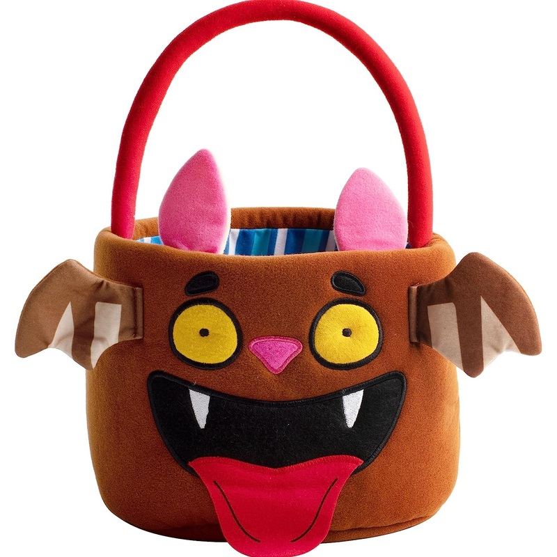 Halloween Bat Plush Bucket